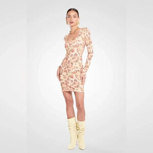 NANUSHKA CATHLEEN ANIMAL PRINT MINI DRESS IN ORANGE
